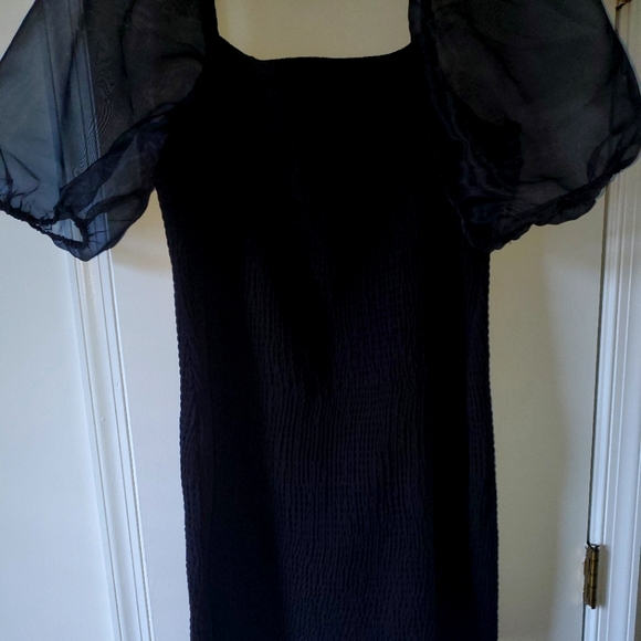 Forever 21 Puff Sleeve Shirred Dress - Picture 3 of 4